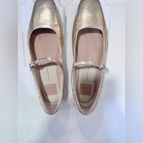 Dolce Vita Metallic Gold Flats - Picture 7 of 15